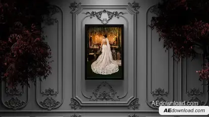 Wedding Slideshow in a Rococo style decor Video Displays template preview