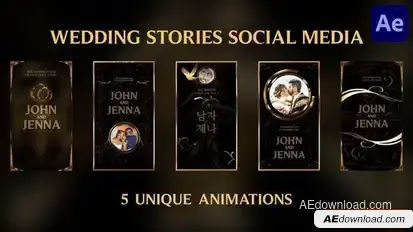 Wedding Stories Instagrams for After Effects Openers template preview