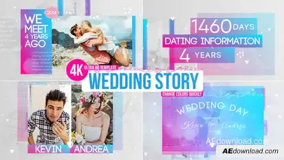 Wedding Story Video Displays template preview