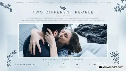 Wedding Story Slideshow II Video Displays template preview
