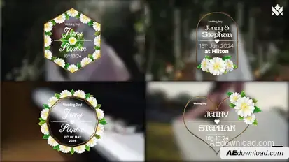 Wedding title V.02 Titles template preview