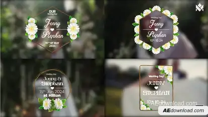Wedding title V.04 Elements template preview