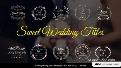 Wedding Titles Titles template preview