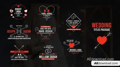 Wedding Titles Titles template preview