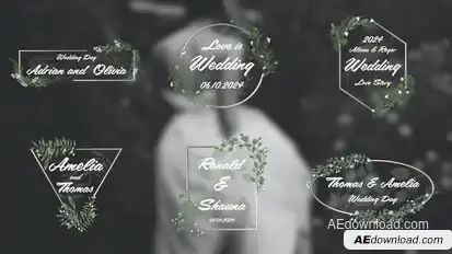Wedding Titles 4K Titles template preview