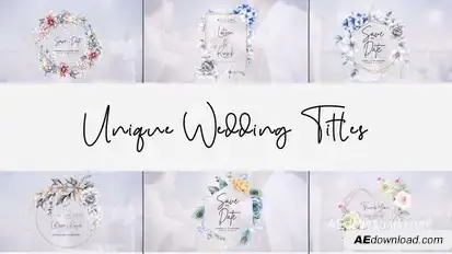 Wedding titles Video Displays template preview