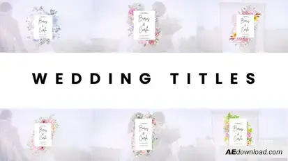 Wedding titles Openers template preview