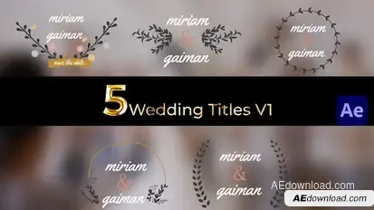 Wedding Titles Leaf labels Pack 01 Titles template preview