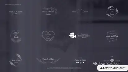 Wedding Titles Pack / AE Titles template preview