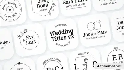 Wedding Titles v2 Titles template preview