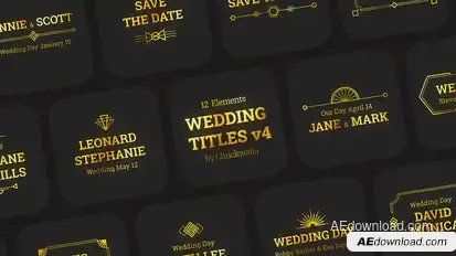 Wedding Titles v4 Titles template preview