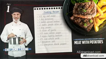 Weekly Chef Recipes Product Promo template preview