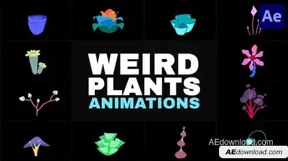 Weird Plants Animations | After Effects Elements template preview
