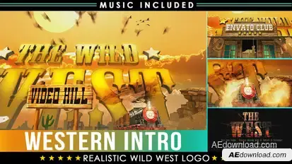 Western Logo | West Cowboy Intro Logo Stings template preview