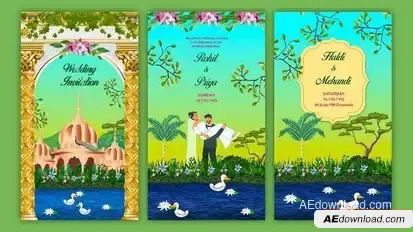 Videohive Western Wedding Invitation Video Card Titles template preview