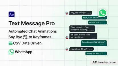 WhatsApp Text Message Pro Elements template preview