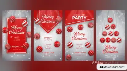 White Christmas Instagram Stories Openers template preview