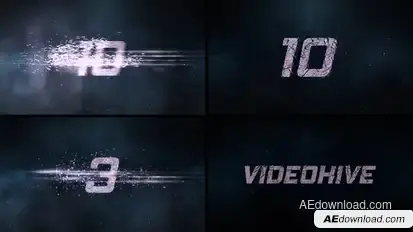 White Countdown Elements template preview