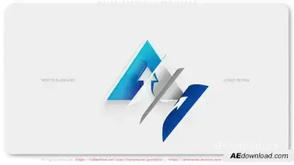 White Elegant Logo Intro Logo Stings template preview