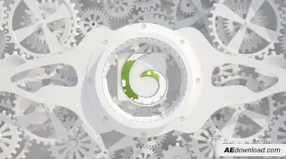 White Gears Logo Logo Stings template preview
