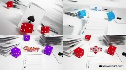 White Playing Cards Online Logo Reveals Openers template preview