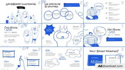 Whiteboard Illustration Video Display After Effect Template Elements template preview