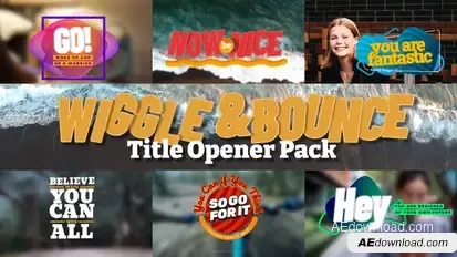 Wiggle & Bounce Title Opener Titles template preview