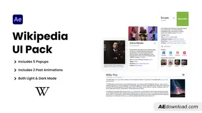 Wikipedia UI Pack Elements template preview