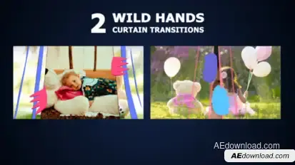 Wild Hands Curtain Transitions for After Effects Elements template preview