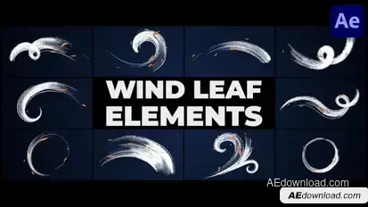 Wind Leaf Elements | After Effects Elements template preview
