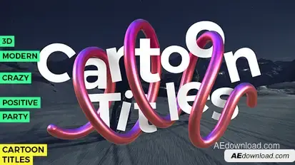 Winding Line - Cartoon Titles Titles template preview