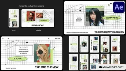 Windows Creative Slideshow for After Effects Openers template preview