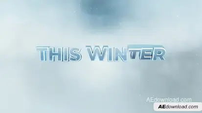 Winter 3D Text Trailer Titles template preview