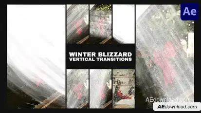 Winter Blizzard Vertical Transitions | After Effects Elements template preview