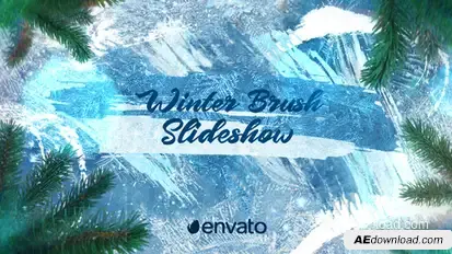 Winter Brush Slideshow Video Displays template preview