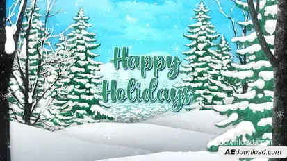 Winter Holidays Opener Titles template preview