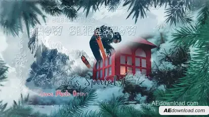 Winter Photo Slideshow Video Displays template preview