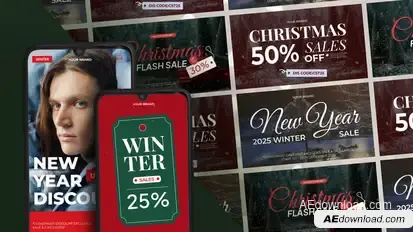 Winter Sale Titles template preview