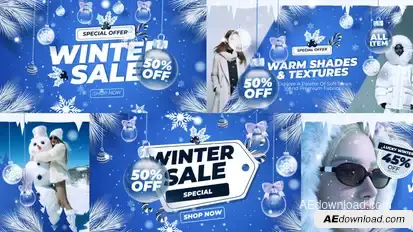 Winter Sale Fashion Promo After Effect Product Promo template preview