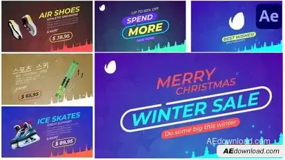 Winter Sale for After Effects Openers template preview