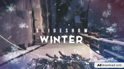 Winter Slides Video Displays template preview