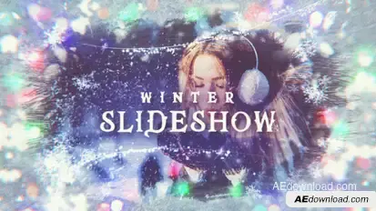 Winter Slideshow Video Displays template preview