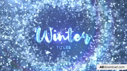 Winter Snow Titles Titles template preview