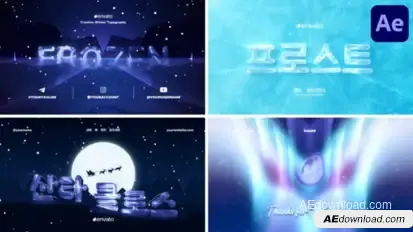 Winter Typography for After Effects Titles template preview