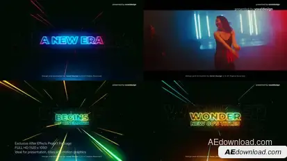 Wonder 80's Cinematic Titles Titles template preview