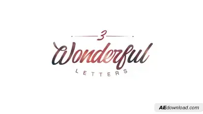 Wonderful Letters 3 Titles template preview