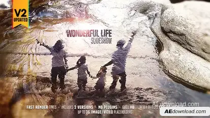 Wonderful Life Slideshow Video Displays template preview