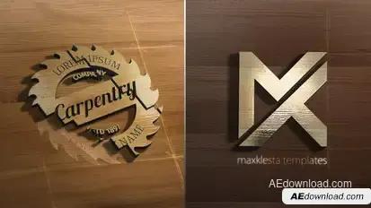 Wood 3D Logo Reveal Logo Stings template preview