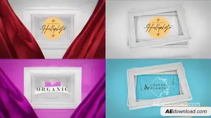 Wooden Frames Logo Reveal Openers template preview