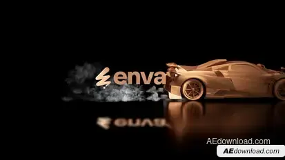 Wooden sports car logo Logo Stings template preview